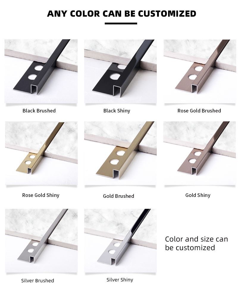 5.brushed steel edging strip