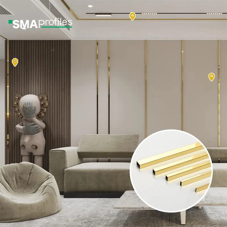 Stainless Steel U-shaped Profiles For Interior Decoration